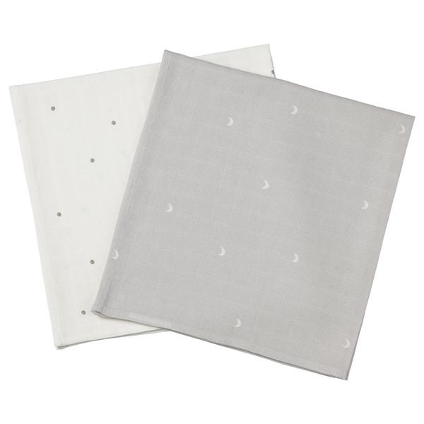 Муслиновый лоскут, точечный/луна 70x70 см IKEA LEN ЛЕН 504.892.10 - фото 1