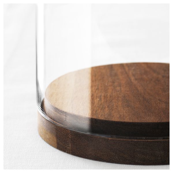 Стеклянный клош на подставке ГЭРЛИГА, прозрачное стекло (27 см) - фото 3