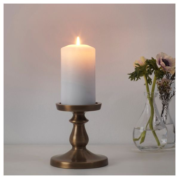 Подсвечник для формовой свечи ЭРСЕТТА, желтая медь (13 см) - фото 2