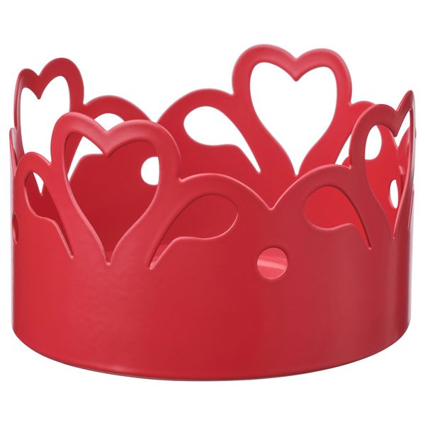 Подсвечник для греющей свечи, 5 см, красный IKEA VINTERFINT 805.526.10 - фото 1