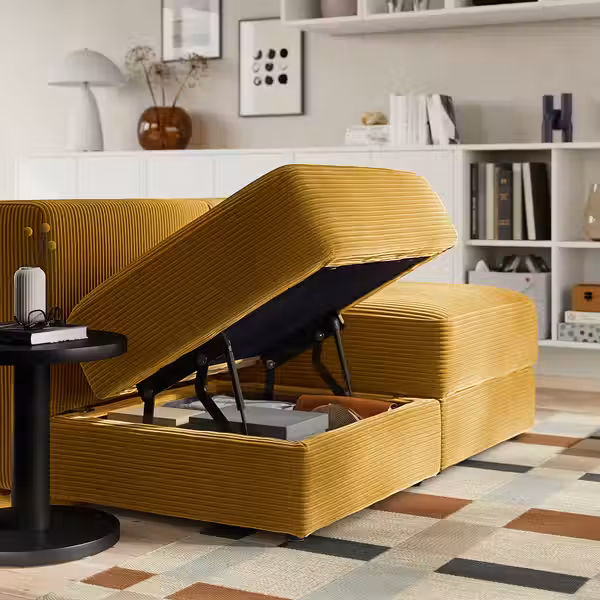 JÄTTEBO 2-местный модульный диван - самласа желто-коричневый - фото 2