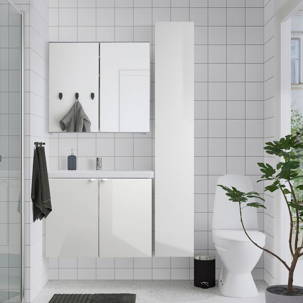 IKEA в интерьере ванной - схема-чертеж с размерами