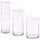 CYLINDER Набор ваз,3 штуки - прозрачное стекло