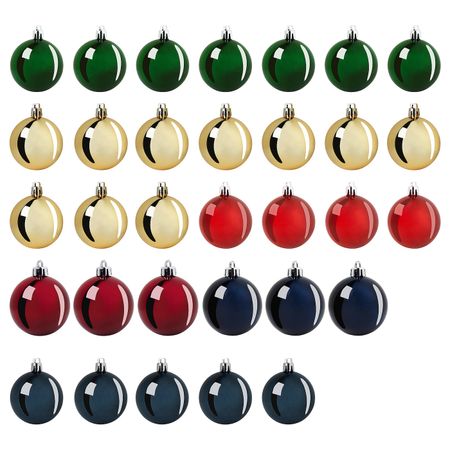 Набор елочных шаров, 32 шт., разные цвета IKEA VINTER 2020 ВИНТЕР 2020 104.757.19