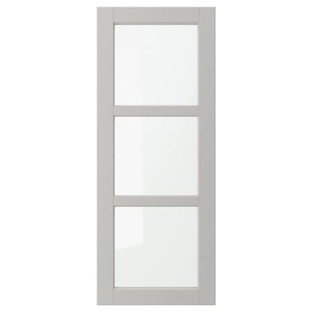 Стеклянная дверь, светло-серый 40x100 см IKEA LERHYTTAN ЛЕРХЮТТАН 504.615.79