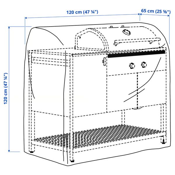 IKEA в интерьере - схема-чертеж с размерами