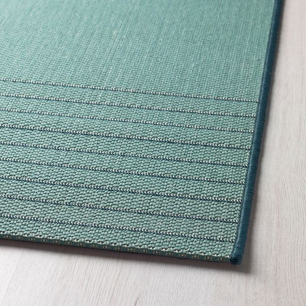 Ковер безворсовый, для дома, улицы зелено-синий 200x250 см IKEA РОШИЛЬДЕ 903.709.59 - фото 2