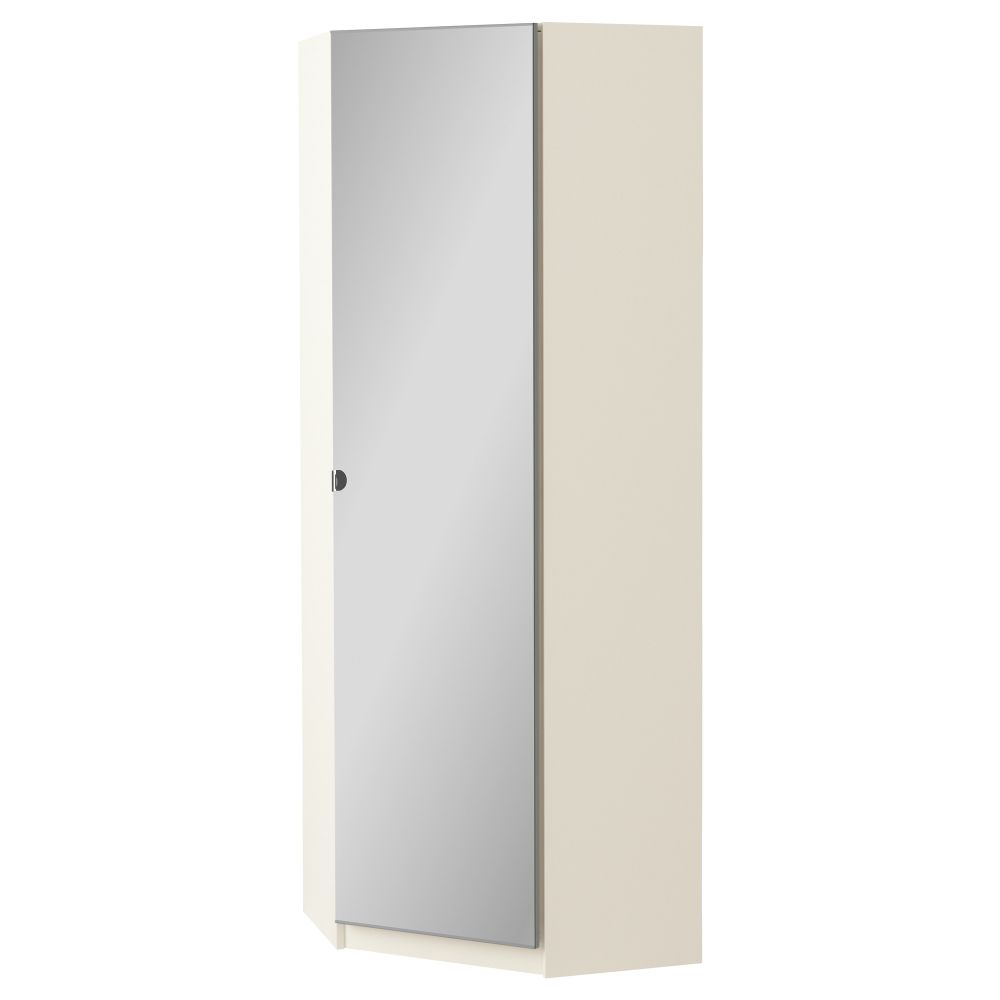 Гардероб угловой ПАКС, белый, Викедаль зеркальное стекло - фото 1