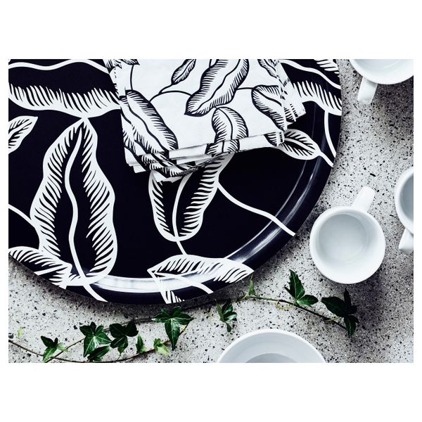 Салфетка бумажная, белый, черный лист 33x33 см IKEA AVSIKTLIG АВСИКТЛИГ 203.544.82 - схема-чертеж с размерами