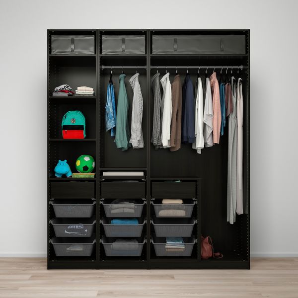 Гардероб, комбинация, черно-коричневый/белый под бумагу 200x66x236 см IKEA PAX ПАКС / SVARTISDAL СВАРТИСДАЛЬ 093.362.96 - фото 5