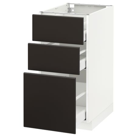 Напольный шкаф с 3 ящиками, 40x60 cm IKEA METOD МЕТОД, MAXIMERA МАКСИМЕРА 192.120.21