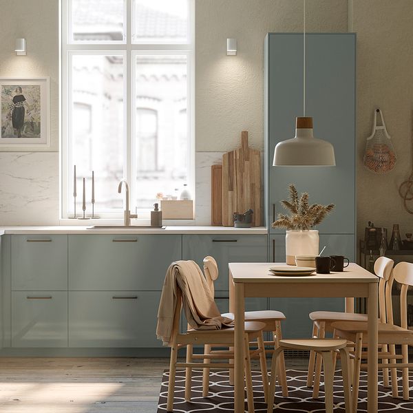 Навесной шкаф с полками, 40x60 см, белый, Kallarp серо-синий светлый IKEA METOD МЕТОД 094.794.12 - схема-чертеж с размерами