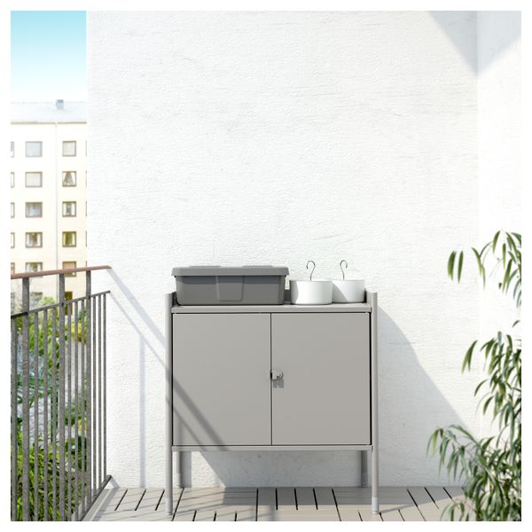 Шкаф для дома/сада ХИНДЭ, серый (78x82 см) - фото 4
