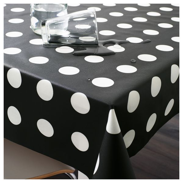 Ткань с пластиковым покрытием ЛИАЛОТТА, черный/белый (145 см) - схема-чертеж с размерами