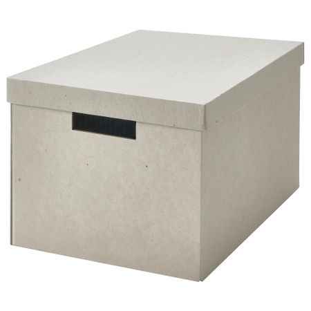 Коробка с крышкой, 25x35x20 см, естественный, бежевый IKEA RÅGODLING 405.658.03