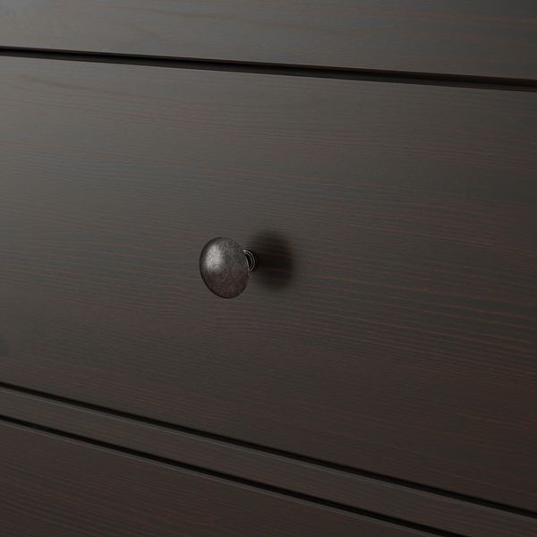 HEMNES Комод с 2 ящиками - черно-коричневый 54x66 см - фото 4