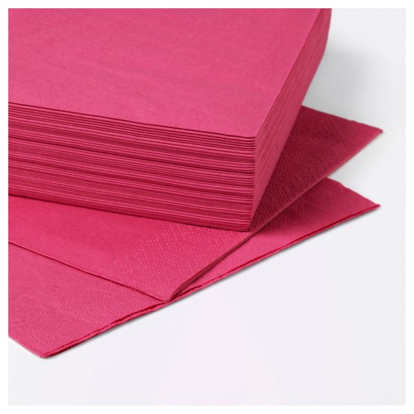 Салфетка бумажная ФАНТАСТИСК, малиновый (40x40 см 50 шт) - фото 2