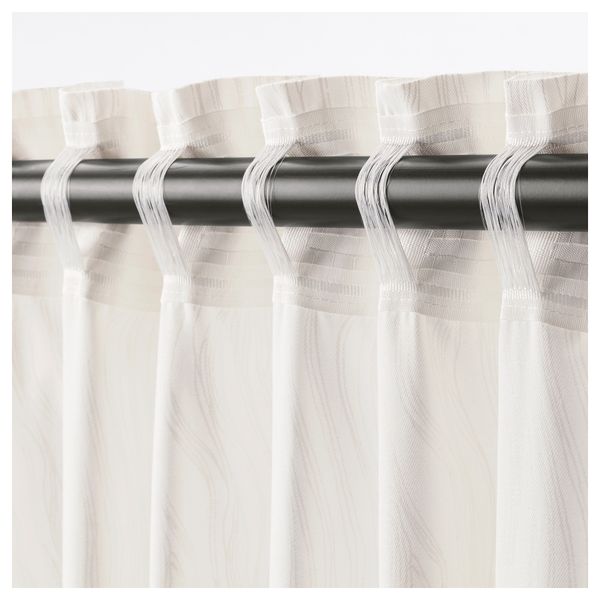 Гардины, 1 пара МИЛДРИД, белый, белый (145x300 см) - фото 2