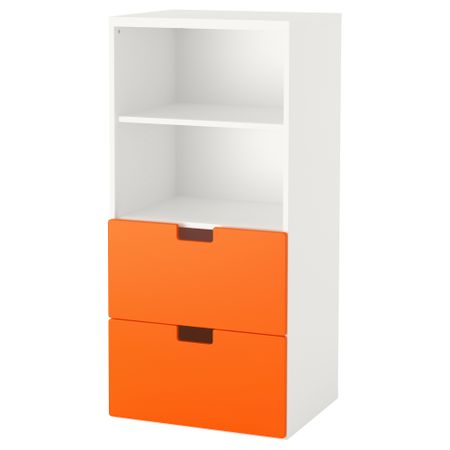 Комбинация для хранения СТУВА, белый, оранжевый (60x50x128 см)