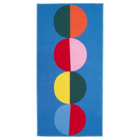 Ковер, короткий ворс СОММАР 2019, круг, серый голубой (75x150 см)