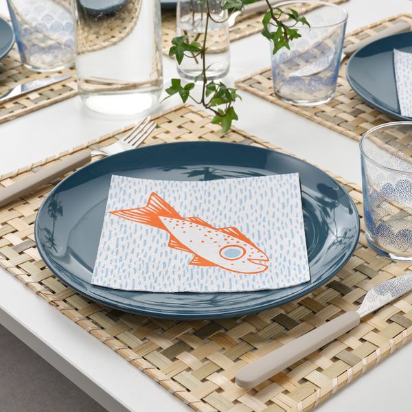 Салфетка бумажная 33x33 см IKEA SOMMARDRÖM СОММАРДРЁМ 004.818.86 - схема-чертеж с размерами