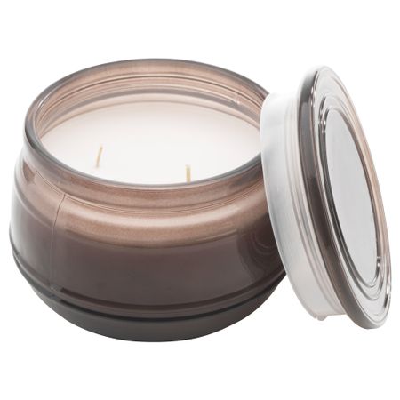 Ароматическая свеча в стакане, 2 фитиля ЛУГГА, Рождественская выпечка, коричневый (10 см)