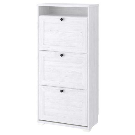 Галошница, 3 отделения, белый 61x130 см IKEA БРУСАЛИ 004.491.46