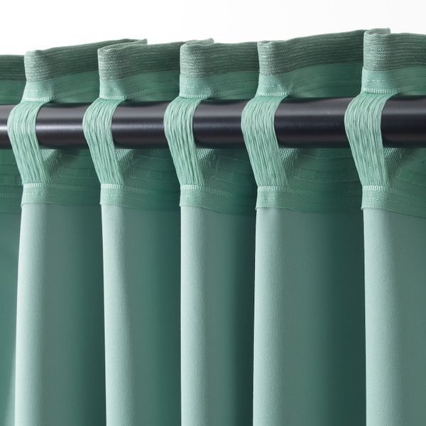 Затемняющие гардины, 2 шт., зеленый 145x300 см IKEA VILBORG ВИЛБОРГ 004.234.91 - фото 5