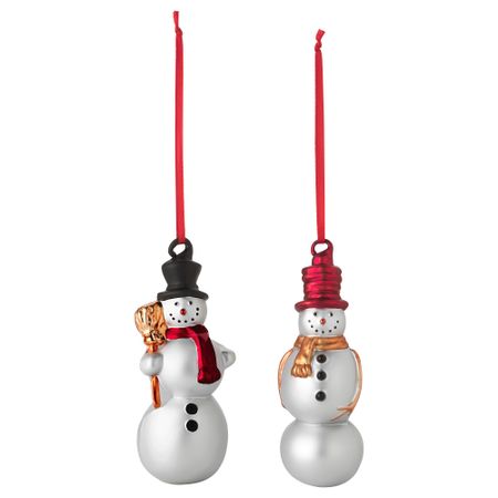 Украшение подвесное ВИНТЕР 2015, стекло снеговик