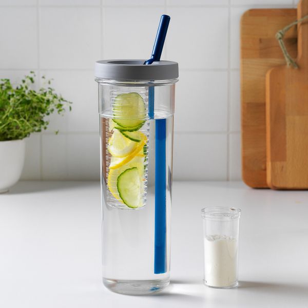 Бутылка с инфузером и трубочкой 0.7 л IKEA UPPLADDA УППЛАДДА 804.153.45 - фото 6