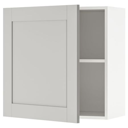 Навесной шкаф с дверцей, серый 60x60 см IKEA KNOXHULT КНОКСХУЛЬТ 403.485.17