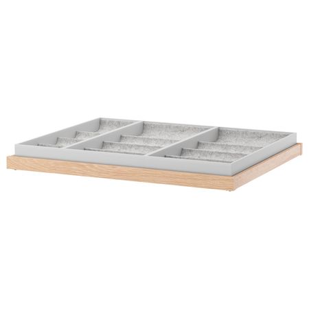 Выдвижная полка+вставка, под беленый дуб 75x58 см IKEA KOMPLEMENT КОМПЛИМЕНТ 892.494.98