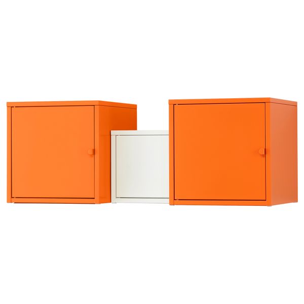 Комбинация для хранения ЛИКСГУЛЬТ, оранжевый, белый (100x35 см) - фото 1