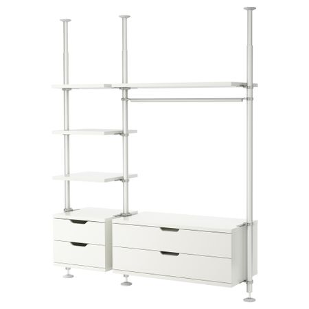 2 секции СТОЛЬМЕН, белый (189x50x210-330 см)