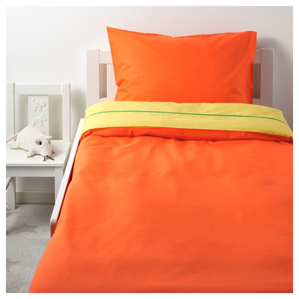Пододеяльник и 1 наволочка СТИККАТ, оранжевый, желтый (150x200/50x70 см) - фото 3