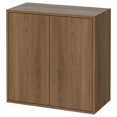 EKET Шкаф с 2 дверцами и 1 полкой - коричневый под грецкий орех 70x35x70 см