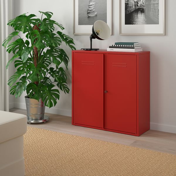 Шкаф с дверями, красный 80x83 см IKEA IVAR ИВАР 104.503.80 - фото 2
