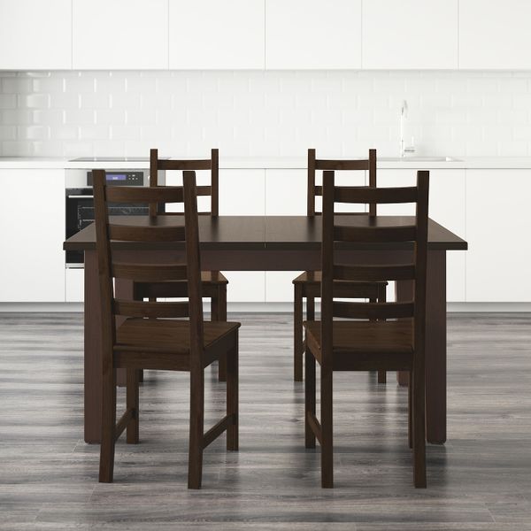 Стол и 4 стула, коричнево-чёрный 147 см IKEA STORNÄS СТУРНЭС / KAUSTBY КАУСТБИ 192.298.04 - фото 2