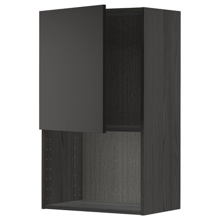 Навесной шкаф для СВЧ-печи, черный/Юдевалла антрацит 60x100 см IKEA МЕТОД 093.186.74