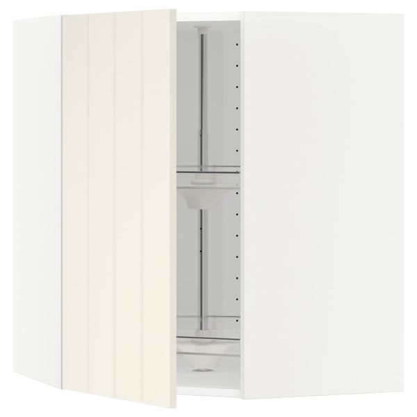 Угловой навесного шкаф с вращающейся секц, белый/Хитарп белый с оттенком 68x80 см IKEA METOD МЕТОД 792.265.29 - схема-чертеж с размерами