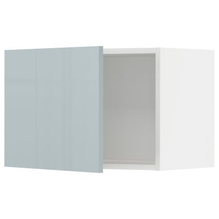 Навесной шкаф, 60x40 см, белый, Kallarp серо-синий светлый IKEA METOD МЕТОД 194.796.66