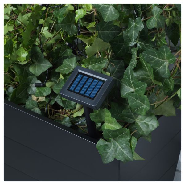 Гирлянда, 12 светодиодов СОЛВИДЕН, для сада, на солнечной батарее красный/белый - фото 3