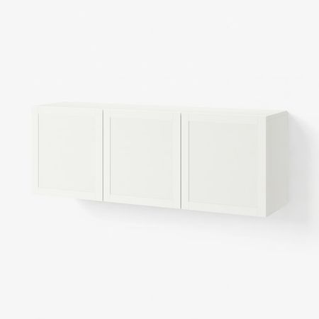BESTÅ Комбинация настенных шкафов - белый/Hanviken белый 180x42x64 см