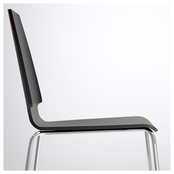 Стул ВИЛЬМАР, коричнево-чёрный, хромированный - фото 4