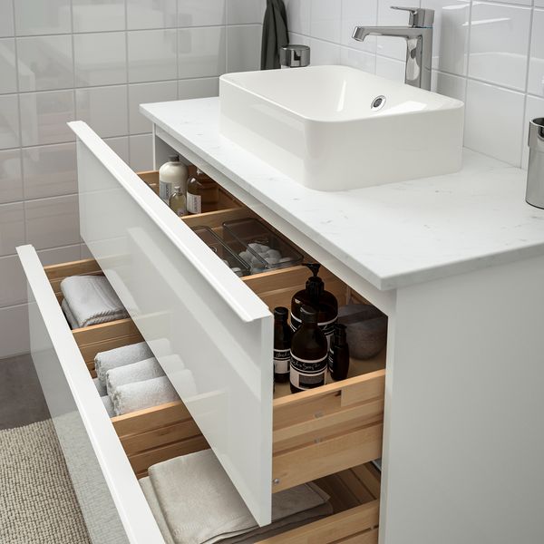 Шкаф со столешницей 45x32 раковина, 102x49x72 cm IKEA HÖRVIK ХОРВИК, GODMORGON ГОДМОРГОН, TOLKEN ТОЛКЕН 193.091.60 - фото 4