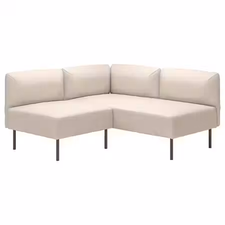 LILLEHEM Модульный угловой 2-местный диван - Vissle бежевый/металлический