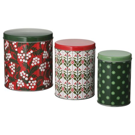 Набор емкостей, 3 штуки, разные размеры, разные цвета IKEA VINTERFINT 705.809.96