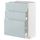 Напольный шкаф с 3 ящиками, 60x37 см, белый, Kallarp серо-синий светлый IKEA METOD МЕТОД, MAXIMERA МАКСИМЕРА 394.790.43