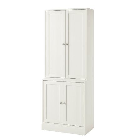 Комбинация для хранения с дверцами, 81x47x212 см, белый IKEA HAVSTA ХАВСТА 392.659.90