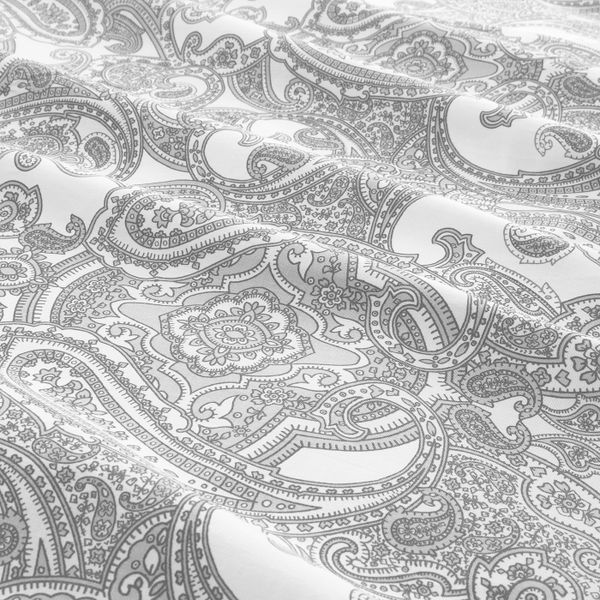 Простыня натяжная, белый, серый 160x200 см IKEA JÄTTEVALLMO ЙЭТТЕВАЛЛМО 004.365.92 - фото 4